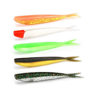 Mồi câu mềm LUSHAZER 15 cái/lô, kiểu đuôi nĩa, 7.5cm, đuôi tách, mồi mềm câu cá nước mặn, nước ngọt, cá vược, cá hồi, cá chó - Product Image 1