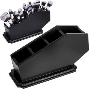 Soporte para <span class=keywords><strong>Brochas</strong></span> de Maquillaje con Forma de Ataúd, Organizador de Maquillaje de Madera Gótica, Decoración Espeluznante de Halloween para Baño/Sala de Estar/Dormitorio, Estilo Brujero - Product Image 1