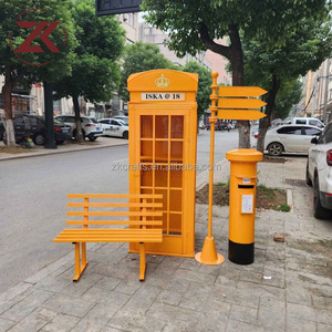 ZKAI Hot Selling Telephone Booth <strong>Post</strong> <strong>Box</strong> Street Sign Chair Suitable for London Theme British Party <strong>Wedding</strong> Photo Props - Product Image 5