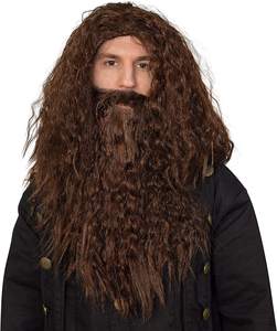 Cosplay de Navidad <span class=keywords><strong>Hobbit</strong></span> Gandalf Cosplay peluca y barba conjunto tocado para fans de <span class=keywords><strong>El</strong></span> Señor DE LOS Anillos fiesta y vacaciones decoración DIY - Product Image 1