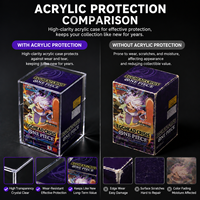 Boîte de présentation en acrylique transparente pour One Piece TCG EB-04 Booster Box, protection UV, boîte de protection pour cartes de collection