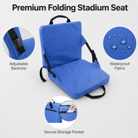 Coussin de siège de stade imperméable avec support dorsal, siège pliable pour événements sportifs, spectateurs en plein air