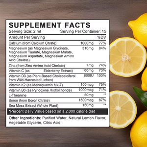 Suplemento OEM de calcio, magnesio, zinc D3 K2, gotas líquidas que promueven la salud intestinal y apoyan la relajación para adultos - Product Image 6