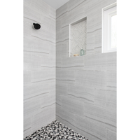 Carrelage mural en mosaïque polie de style parquet en marbre naturel pour intérieur de villa européenne moderne, pour cuisine et salle de bain, épaisseur 8 mm, 5 pièces