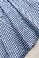 Uniforme escolar personalizado para niñas, camisa escolar Oem, azul claro, tela escolar, para verano