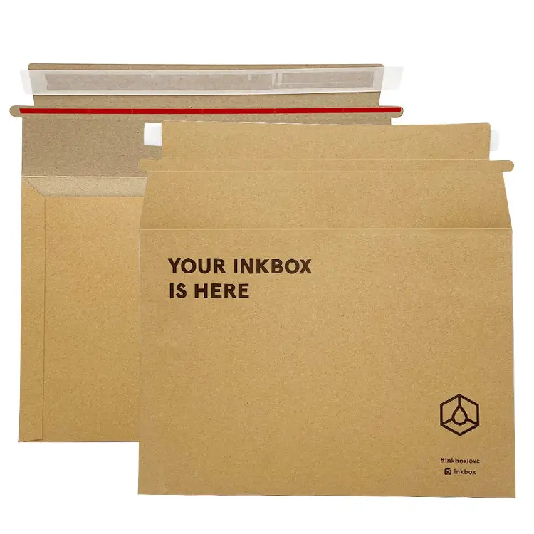Enveloppes personnalisées en carton, 50 pièces, enveloppes en carton plates, rigides, imprimés écologiques, vente en gros