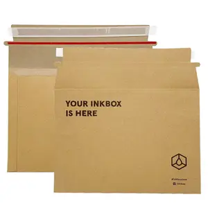 도매 사용자 정의 인쇄 엄밀한 우편물 평면 판지 봉투 친환경 종이 보드 봉투