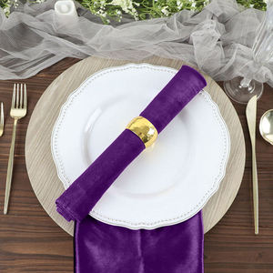 Servilletas de tela de algodón y lino de alta calidad bordadas a mano lisas bodas cenas de Navidad de larga duración UsePurple Dining - Product Image 2