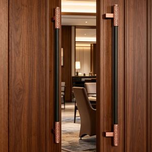 Oferta Especial: Manijas de Puerta Personalizadas con Diseño Griego para Hotel, Manija de Puerta de Acero Inoxidable 304 de Lujo con Patrón de Llave - Product Image 5