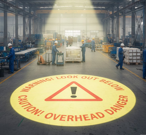 جهاز عرض علامات افتراضية صناعية لوضع علامات السلامة على أرضيات المستودعات، يحل محل الطلاء والتغليف المتلاشي، جهاز عرض لسلامة الرافعات الشوكية - Product Image 1