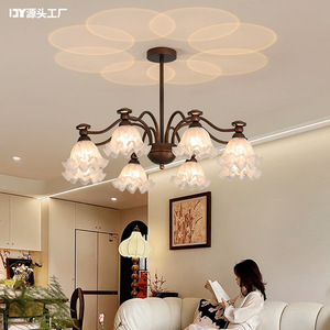 Lámpara de Techo LED de Estilo Vintage Francés con Diseño Floral, Espectro Completo RG0, Protección Ocular - Product Image 2