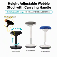 Tabouret d'équilibre ergonomique et dynamique en tissu antibactérien, moderne et portable, pour salle de classe, maison, salon, salle à manger