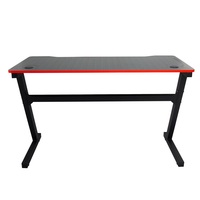 Bureau de Jeu en Z Moderne 2021 pour Gamers, Bureau PC Noir avec Matériaux Bois et Métal pour Usage Maison et Bureau