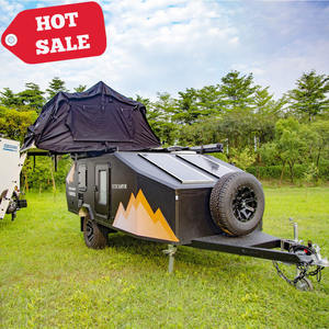 Ecocampor Petit Mini Rétro Léger Américain En Aluminium Hors Route Teardrop Camper Voyage Camper Remorques Vente Petit - Product Image 3