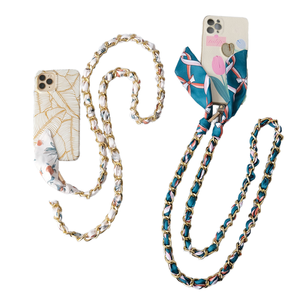 Chaîne de téléphone polyvalente de 120 cm en or, collier, sangle de téléphone portable à bandoulière tressée, accessoires pour sac - Product Image 1