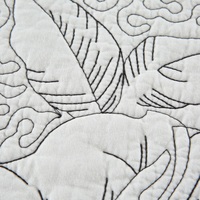 100% coton Style américain ensemble de literie à la main brodé fleur motif couverture matelassé rideau