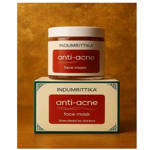 Mascarilla Facial Indumrittika Antiacné con Control de Grasa para una Purificación Profunda de la Piel, Textura Suave y un Brillo Natural Diario - Product Image 1
