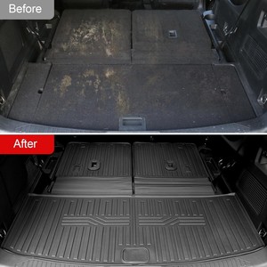 Tapetes 3D de TPE para Piso y Maletero con Tapete para Respaldo, Impermeables para Todo Clima, para Ford Explorer 2020-2025 de 6 <span class=keywords><strong>Pasajeros</strong></span> con Asientos Tipo Capitán - Product Image 5