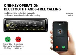 1 Din Universal Audio BT FM <b>USB</b> SD AUX Handsfree Stereo MP3 <b>Player</b> with Remote Control Car Amplifier - Product Image 2