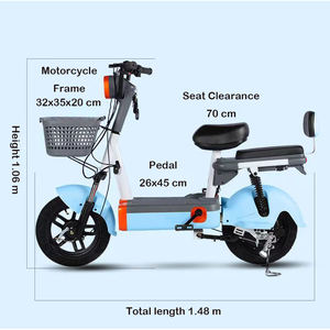 <span class=keywords><strong>Prix</strong></span> de gros Vélo électrique de luxe 350w à 2 roues avec pédales Moto électrique - Product Image 2