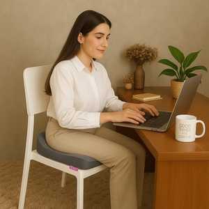 เบาะรองนั่งเมมโมรีโฟมตามหลักสรีรศาสตร์ความสะดวกสบายเป็นพิเศษและบรรเทาอาการปวดสำหรับออฟฟิศหรือที่นั่งในบ้านสำหรับนอน - Product Image 5