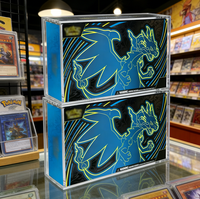 Boîtes en acrylique pour Pokémon Mega Evolution Phantasmal Flames Mega Charizard UPX Boîte de protection étanche en acrylique de 5 mm