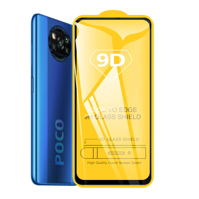 9D Tempered Glass for Xiaomi POCO C40 C55 C61 X7 F6 X6 X5 X4 F5 Screen Protector for Xiaomi 15 14T 13 13T 12 11 10 9 8 Pro Film