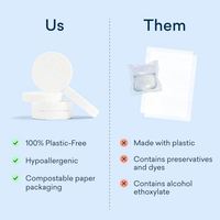 Etiqueta privada Líquido ecológico Alternativa Cápsulas sin perfume Sin plástico Ingredientes naturales Tabletas de lavandería para Baño