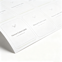 Étiquettes d'emballage de thé minimalistes Haoxuan OEM, film PP mat blanc, design épuré, autocollants imprimés pour contenants de thé