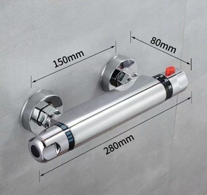 Современный настенный латунный термостатический смеситель для душа - Product Image 4