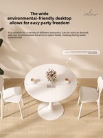 Table de négociation de loisirs nordique blanc tulipe petites tables et chaises pour salle à manger balcon ou café thé boutique conception Simple