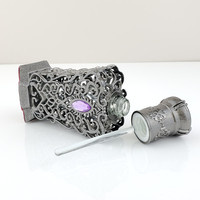 Flacon de parfum en métal alliage de zinc de luxe 10 ml rechargeable, design oriental personnalisé, flacon décoratif en verre pour huile parfumée