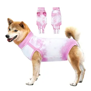 Y139 Dog Recovery Suit Tie-Dye Pet Alternative Recovery Shirt Protéger les plaies abdominales Dog Onesie