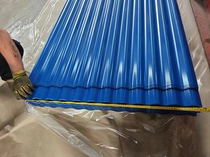 Tôle de toiture en acier galvanisé prélaqué ondulé de 0,32 mm, revêtement couleur <span class=keywords><strong>IBR</strong></span> Chromadek 1 pour la construction, découpe BIS - Product Image 2