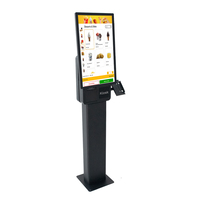 Kiosque à écran tactile de 23.8 pouces avec support d'imprimante pour les commandes de restaurant et le système de paiement