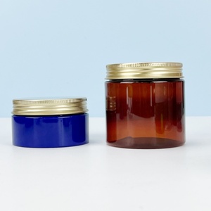 Clear Frosted Plastic Jars with Aluminum Screw Cap for Cosmetics <b>Small</b> Cosmetic Jar Packaging <b>Containers</b> Empty Plastic Jar - Product Image 3