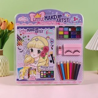 Kit de Maquillage et Peinture Princesse pour Enfants, Ensemble Créatif DIY, Jouet Éducatif d'Artisanat pour Petites Filles, Cadeau de Fête
