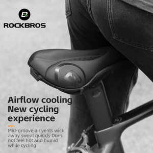 ROCKBROS-Funda de asiento de <span class=keywords><strong>bicicleta</strong></span>, cojín transpirable para <span class=keywords><strong>bicicleta</strong></span> de montaña o carretera, <span class=keywords><strong>gel</strong></span> acolchado suave, accesorios para <span class=keywords><strong>bicicleta</strong></span> - Product Image 3