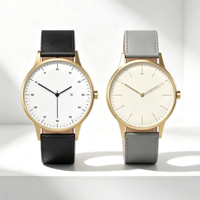 Hot Sale Minimalist Ultra-Thin Leather Strap Waterproof Unisex Quartz Movement Watch for Men