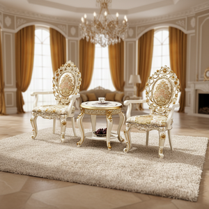 Set Moderno di <span class=keywords><strong>Tavolino</strong></span> e <span class=keywords><strong>Sedie</strong></span> Regolabili in <span class=keywords><strong>Plastica</strong></span> Stile Europeo di Lusso per Soggiorno e Uso Esterno - Product Image 3