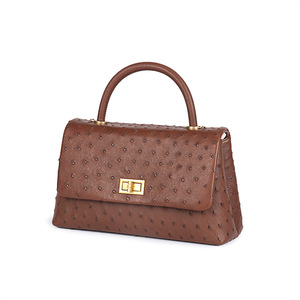 Sac à main en <span class=keywords><strong>cuir</strong></span> d'autruche d'Afrique du Sud, sac à main en <span class=keywords><strong>cuir</strong></span> véritable, sac fourre-tout tendance, directement du fabricant - Product Image 3