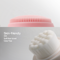 Échantillons gratuits Logo privé personnalisé ou brosse nettoyante faciale double-face portable en forme de panda en couleur