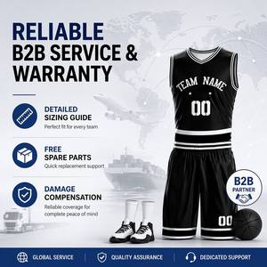 Maillot de basketball personnalisé réversible noir et blanc, ensemble uniforme sublimé double face, séchage rapide pour les sports universitaires, les ligues de loisirs et les clubs - Product Image 4