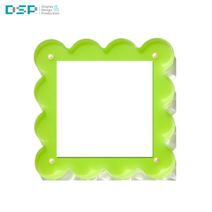 DSP Vietnam fábrica personalizada minimalista multiusos acrílico magnético marrón marco de fotos marcos de cristal personalizados - Product Image 4