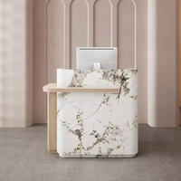 Petit bureau de réception moderne en bois sur mesure pour usage commercial, hôpitaux, hôtels, gymnases, bureaux, magasins de détail, salons de beauté