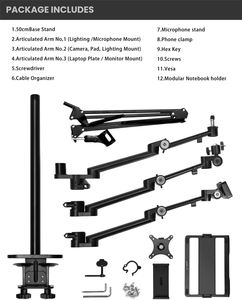 Nouveau jeu multi-machine support de support de diffusion en direct ordinateur portable tablette Microphone support de bureau beauté remplissage <span class=keywords><strong>Photo</strong></span> Studio accessoires - Product Image 3
