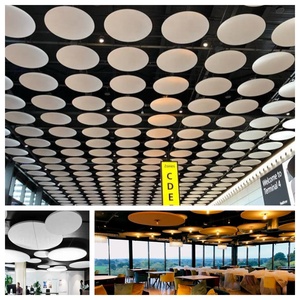 Panneaux acoustiques modernes Global Clouds avec <span class=keywords><strong>laine</strong></span> <span class=keywords><strong>de</strong></span> verre haute densité et design graphique pour la décoration intérieure <span class=keywords><strong>de</strong></span> bureaux - Product Image 1