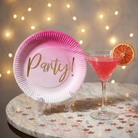 Assiettes en papier jetables imprimées Joyeux Anniversaire avec ballons colorés, vaisselle de table robuste pour desserts et gâteaux, fournitures de fête à thème dessin animé