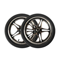 Roue pneumatique en caoutchouc de haute qualité 16/20x2.125 avec jante en aluminium centrée et roulement pour chariot à main, chariot, vélo - Neuf ou d'occasion