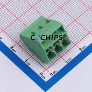 1713037 Screw Terminal Block Through hole Component (THT),P=5mm Connector 5mm Green Through Hole 3P - Product Image 2